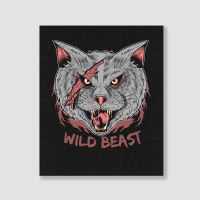 Wild Cat T  Shirt Wild Cat T  Shirt Portrait Canvas Print | Artistshot