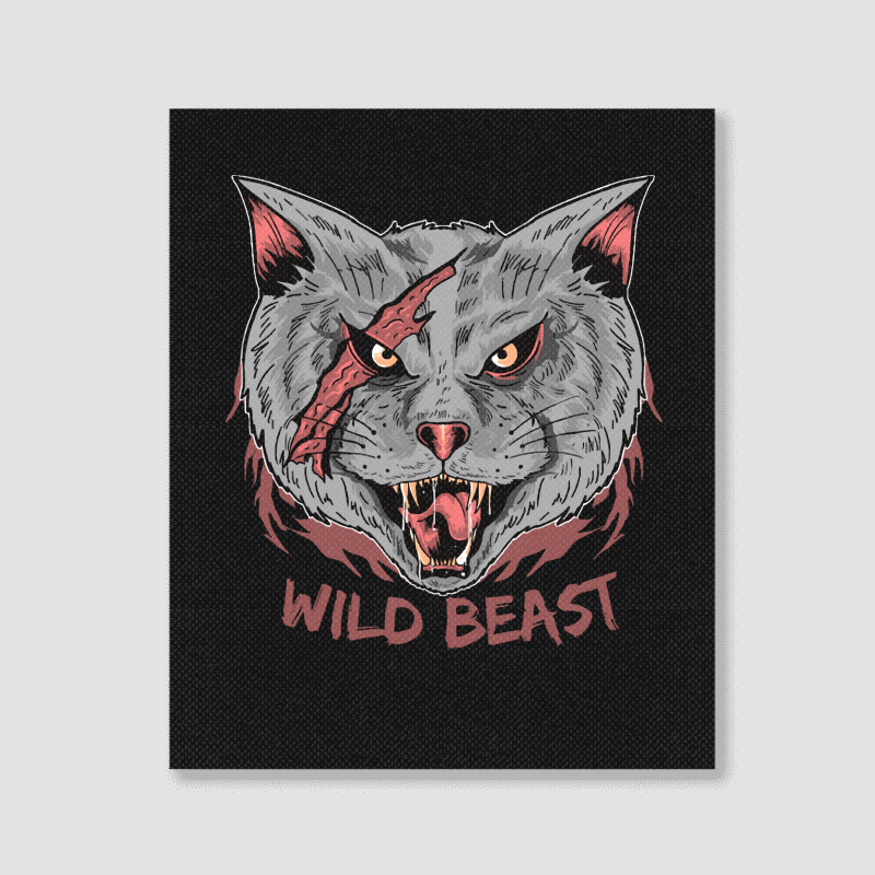 Wild Cat T  Shirt Wild Cat T  Shirt Portrait Canvas Print | Artistshot