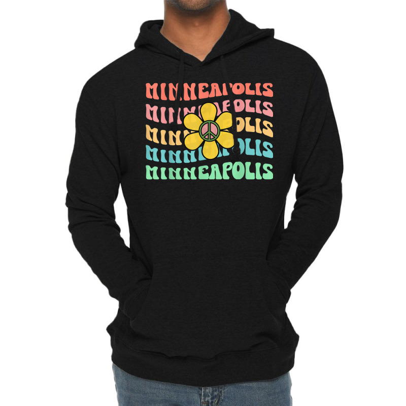 Minneapolis A Minnesota Retro Groovy Lightweight Hoodie | Artistshot