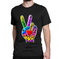 Peace Love Hope Joy Faith Kindness Word Art By Tangie Marie Classic T-shirt | Artistshot