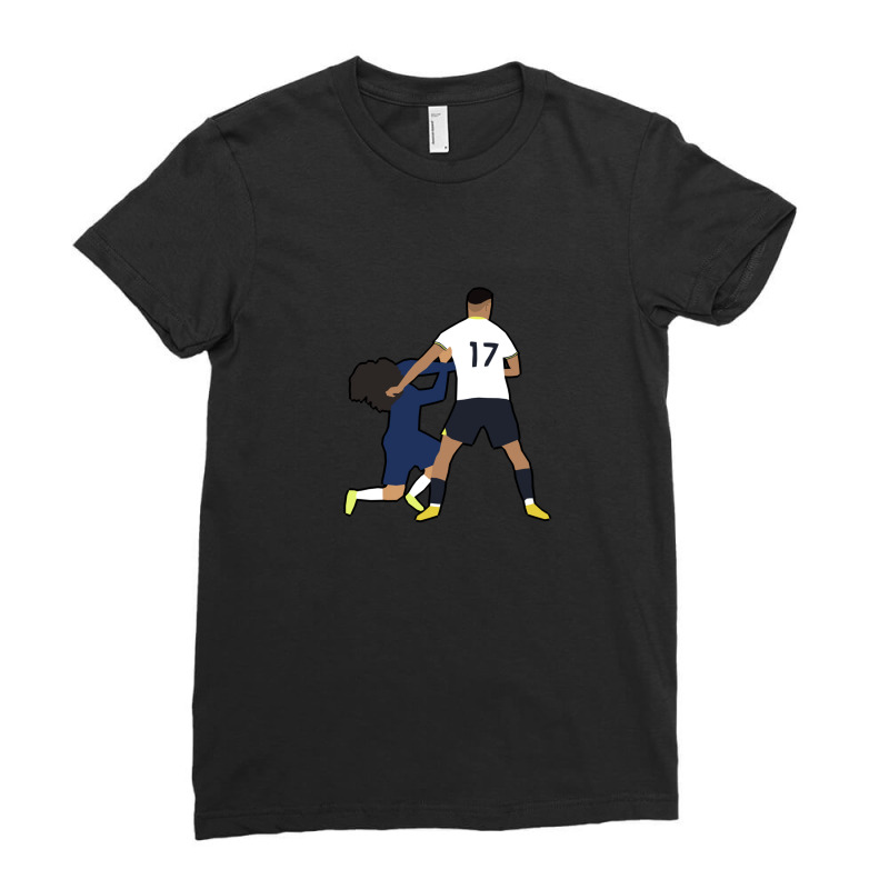 Cristian Romero Not Comitting A Foul Ladies Fitted T-Shirt by ElviaOchoa | Artistshot