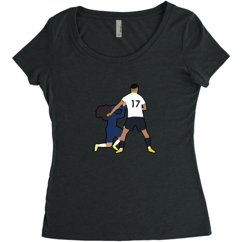 Cristian Romero Not Comitting A Foul Women's Triblend Scoop T-shirt by cm-arts | Artistshot