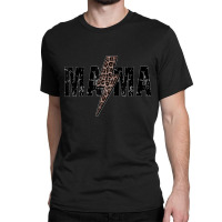 Mama Lightning Bolt Leopard Cheetah Print Mother's Day Classic T-shirt | Artistshot