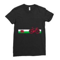 Bike Stripes Wales Ladies Fitted T-shirt | Artistshot