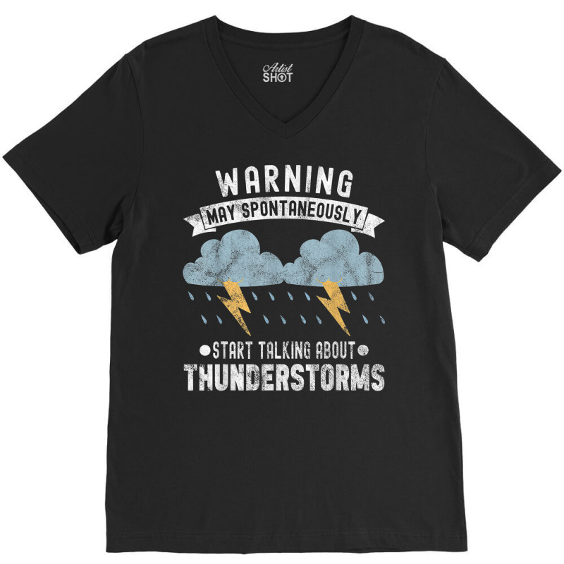 Storm Chaser Thunderstorm Storm Chasing Tornado V-Neck Tee by Uniform | Artistshot