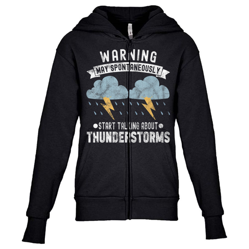 Storm Chaser Thunderstorm Storm Chasing Tornado Youth Zipper Hoodie by Uniform | Artistshot