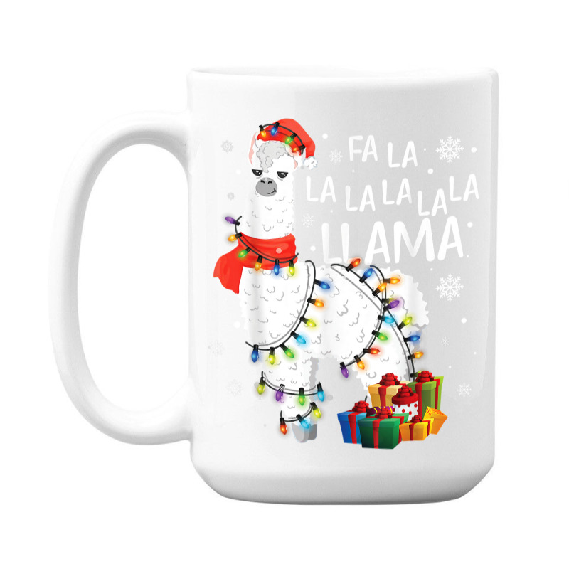 Fa La La Llama Funny Christmas Christmas Lllama Lover 15 Oz Coffee Mug | Artistshot