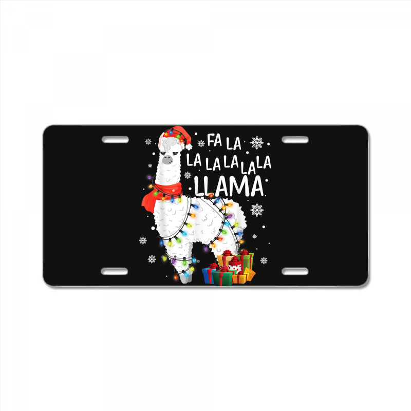 Fa La La Llama Funny Christmas Christmas Lllama Lover License Plate | Artistshot