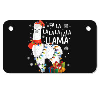 Fa La La Llama Funny Christmas Christmas Lllama Lover Motorcycle License Plate | Artistshot