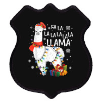 Fa La La Llama Funny Christmas Christmas Lllama Lover Shield Patch | Artistshot