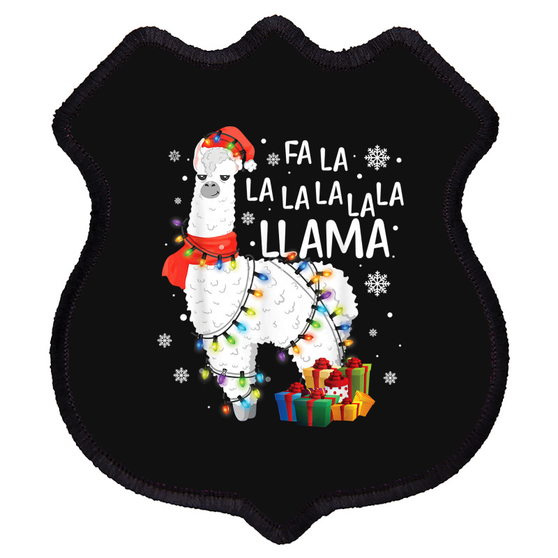 Fa La La Llama Funny Christmas Christmas Lllama Lover Shield Patch | Artistshot