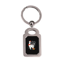 Fa La La Llama Funny Christmas Christmas Lllama Lover Silver Rectangle Keychain | Artistshot