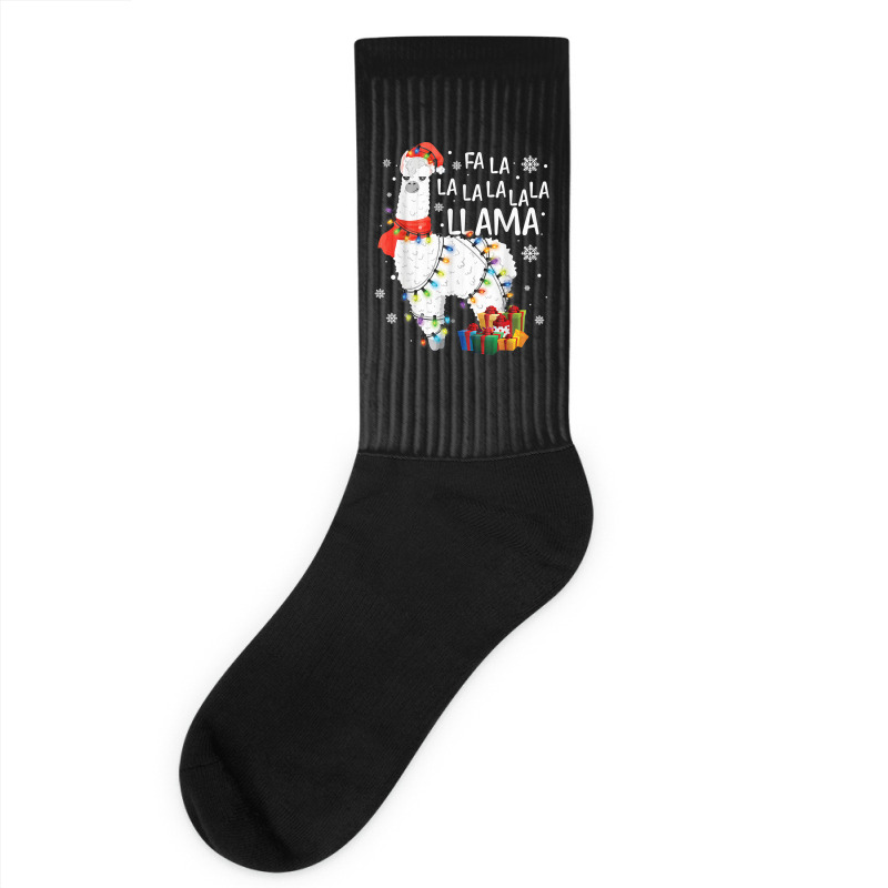 Fa La La Llama Funny Christmas Christmas Lllama Lover Socks | Artistshot