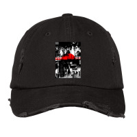 Urban City Silhouetted Tonal Black & White Graphic Vintage Cap | Artistshot