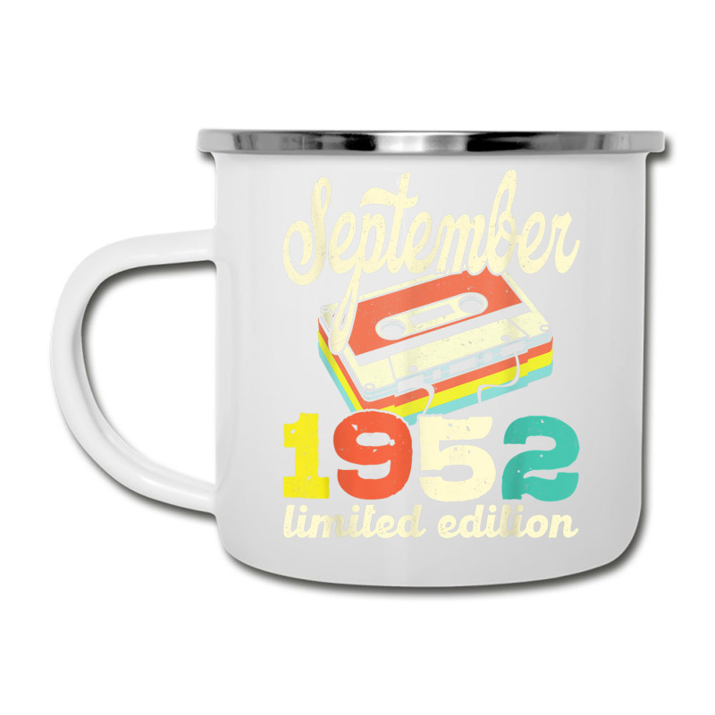 70th Birthday September 1952 Retro Cassette Limited Edition Camper Cup | Artistshot