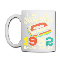 70th Birthday September 1952 Retro Cassette Limited Edition Coffee Mug | Artistshot