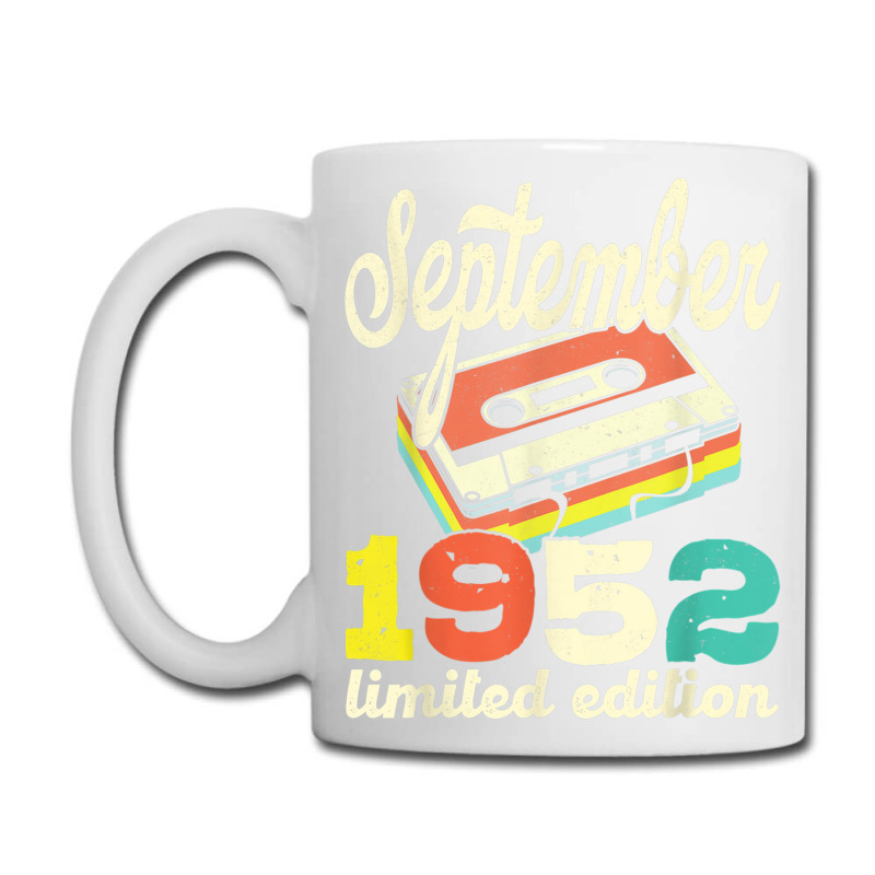 70th Birthday September 1952 Retro Cassette Limited Edition Coffee Mug | Artistshot