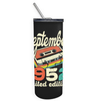 70th Birthday September 1952 Retro Cassette Limited Edition Skinny Tumbler | Artistshot