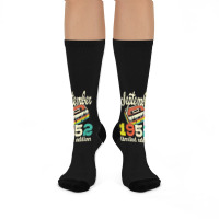 70th Birthday September 1952 Retro Cassette Limited Edition Crew Socks | Artistshot