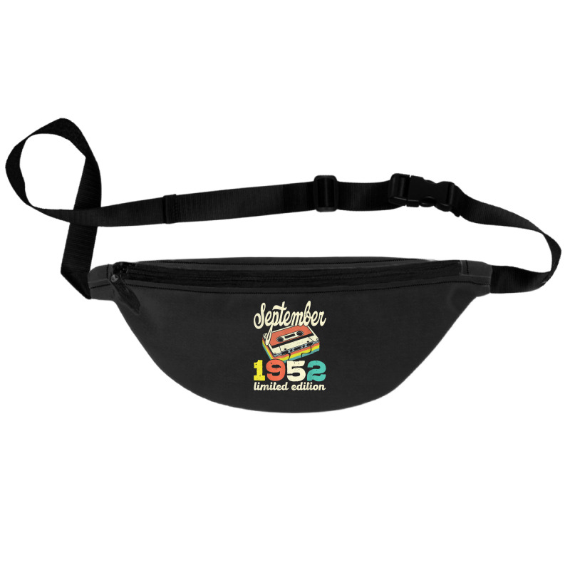 70th Birthday September 1952 Retro Cassette Limited Edition Fanny Pack | Artistshot