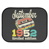 70th Birthday September 1952 Retro Cassette Limited Edition Rear Car Mat | Artistshot