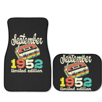 70th Birthday September 1952 Retro Cassette Limited Edition Full Set Car Mats | Artistshot