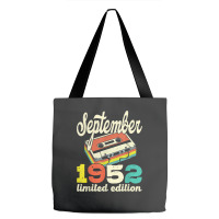 70th Birthday September 1952 Retro Cassette Limited Edition Tote Bags | Artistshot