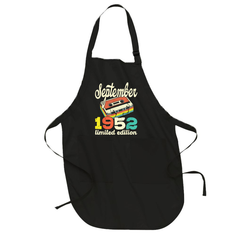 70th Birthday September 1952 Retro Cassette Limited Edition Full-length Apron | Artistshot