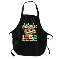 70th Birthday September 1952 Retro Cassette Limited Edition Medium-length Apron | Artistshot