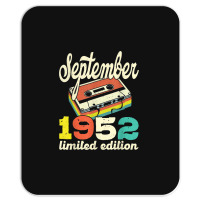 70th Birthday September 1952 Retro Cassette Limited Edition Mousepad | Artistshot