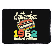 70th Birthday September 1952 Retro Cassette Limited Edition Rectangle Patch | Artistshot