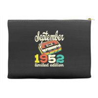 70th Birthday September 1952 Retro Cassette Limited Edition Accessory Pouches | Artistshot