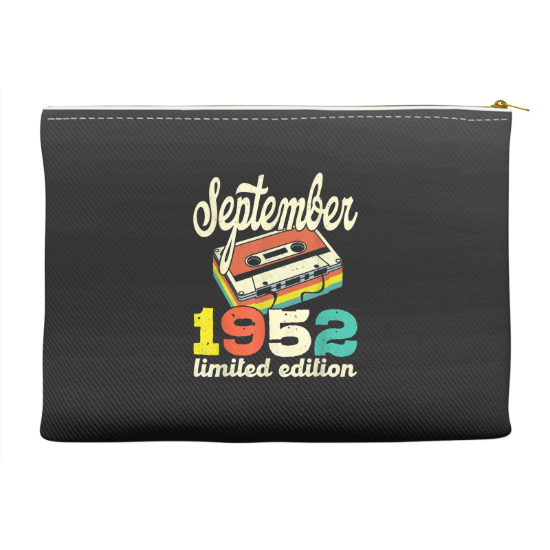 70th Birthday September 1952 Retro Cassette Limited Edition Accessory Pouches | Artistshot