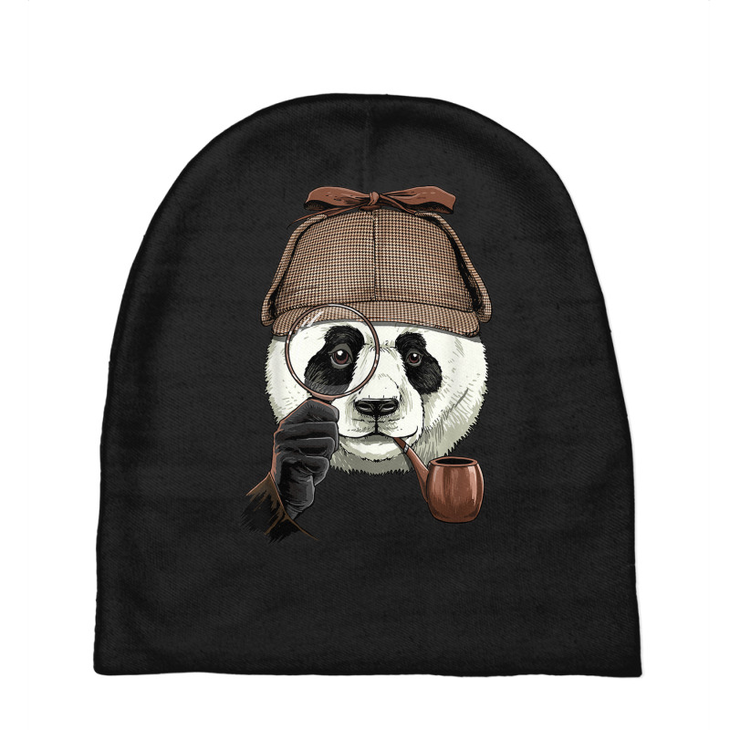 Detective Giant Panda Spy Investigator Wildlife Bear Lover Baby Beanies by Orchid | Artistshot