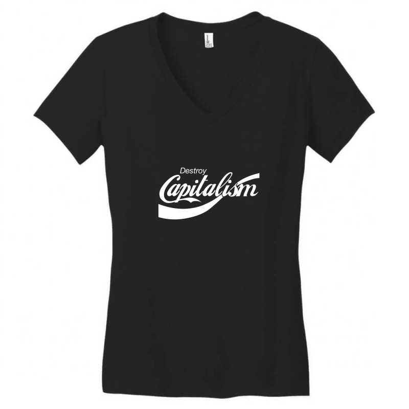 Destroy Capitalism Women's V-Neck T-Shirt by cm-arts | Artistshot