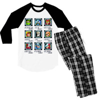 Nes Retro Video Game Mega Man Bosses Duvet Shirt Mug Sweater Men's 3/4 Sleeve Pajama Set | Artistshot