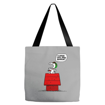 Snoopy: Curse You Red Baron! Tote Bags Designed By Pop Cultured