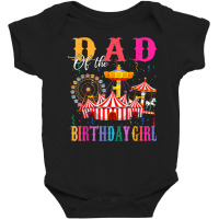 Dad Of The Birthday Girl Ringmaster Circus Birthday Party Baby Bodysuit | Artistshot