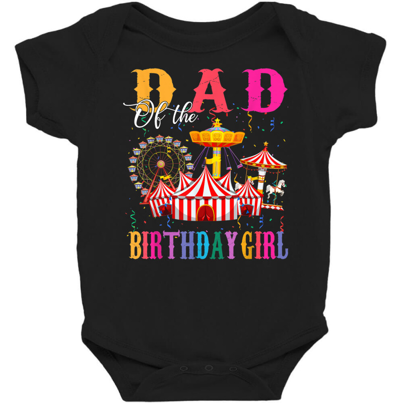 Dad Of The Birthday Girl Ringmaster Circus Birthday Party Baby Bodysuit by Deluxe | Artistshot