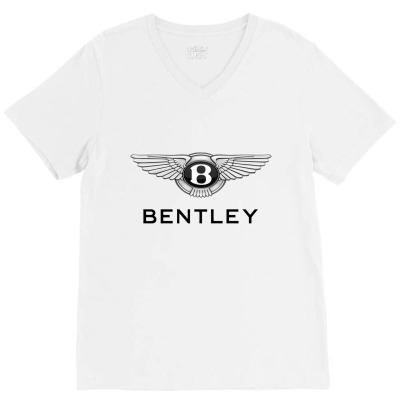 Bentley Logo V-neck Tee Designed By Polinnugraha