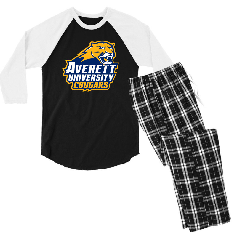 Averett University Cougar Men's 3/4 Sleeve Pajama Set | Artistshot