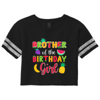 Brother Of The Birthday Girl Shirt Fruity Theme Mommy Party Premium Scorecard Crop Tee | Artistshot