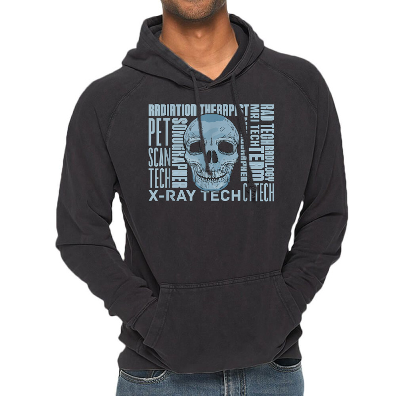 X Ray Tech Skull Skulls Technologist Radiology Technician Vintage Hoodie by Bewitch | Artistshot