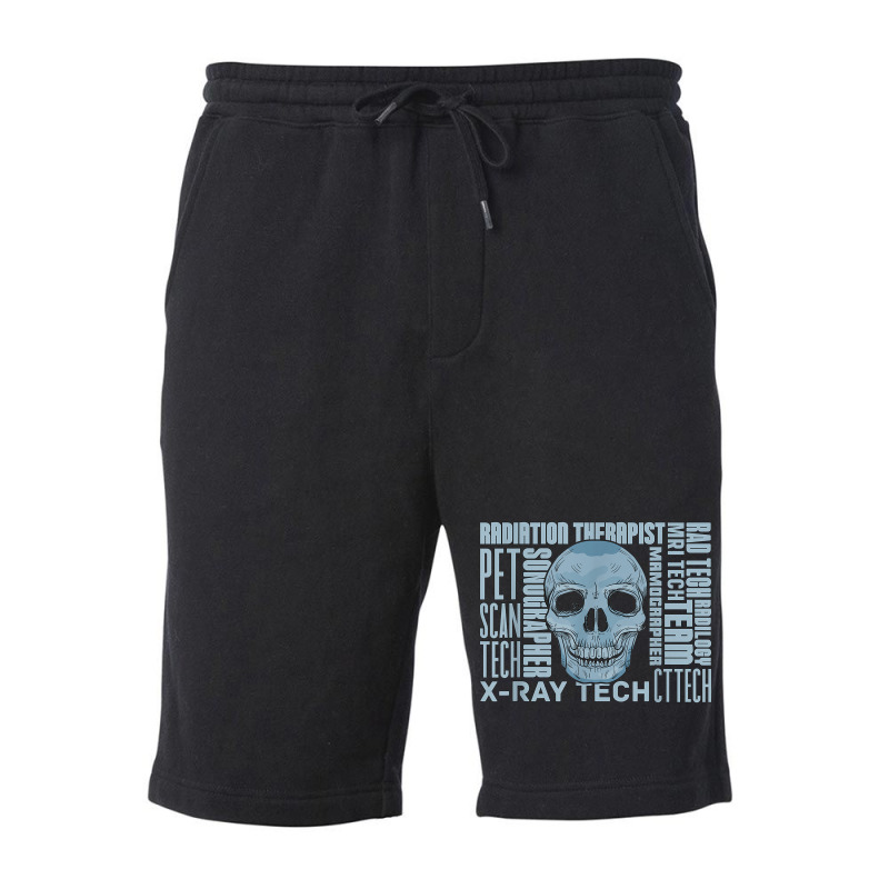 X Ray Tech Skull Skulls Technologist Radiology Technician Fleece Short by Bewitch | Artistshot