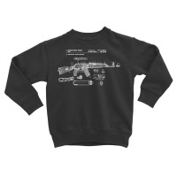 Soviet Kalashnikov Ak 47 Vintage Ussr Russian Rifle Gun Cccp Pullover Toddler Sweatshirt | Artistshot