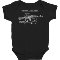 Soviet Kalashnikov Ak 47 Vintage Ussr Russian Rifle Gun Cccp Pullover Baby Bodysuit | Artistshot