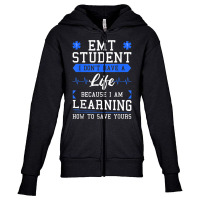 Emt Student Emergency Medical Technician Ems Heath Studying Youth Zipper Hoodie | Artistshot