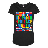 Latin Countries Flag Hispanic Heritage Month Latino Pride Maternity Scoop Neck T-shirt | Artistshot