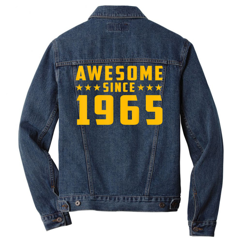 Awesome Since 1965 Birthday Men Denim Jacket | Artistshot