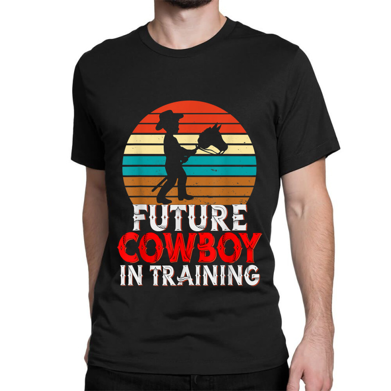 Future Cowboy In Training Rodeo Boy Wooden Horse Kids Classic T-shirt by ArtistShaniya | Artistshot